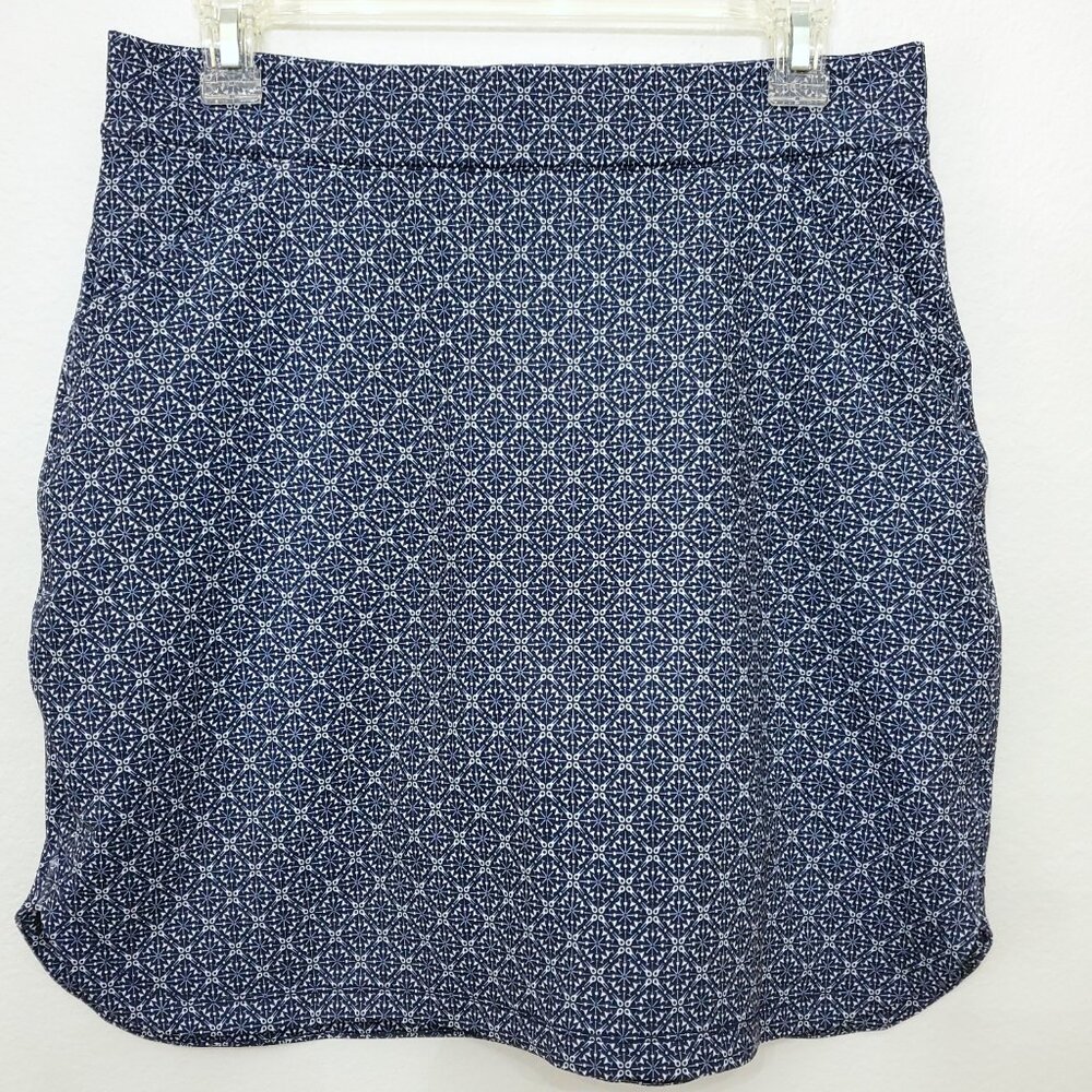 Peter Millar Navy and White Printed Golf Skort